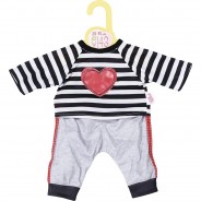 Preisvergleich für Puppen & Zubehör: Dolly Moda Gestreifter Jogginganzug 43 cm bunt