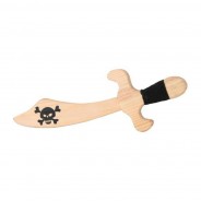 Preisvergleich für Ritter & Burgen: Bartl 104404 Entermesser mit Totenkopf aus Holz Holzmesser