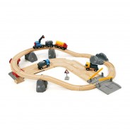 Preisvergleich für Holzspielzeug: Brio 33210 Schienen & Straßen, Steinverlade-Set für Holzeisenbahn
