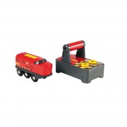Preisvergleich für Holzspielzeug: Brio 33213 Infrarot Frachtlok mit Fernbedienung Holzeisenbahn