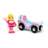 Preisvergleich für Holzspielzeug: Brio 33314 Disney Princess "Dornröschen mit Wagen" für Holzschienenbahn