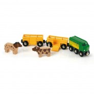 Preisvergleich für Holzspielzeug: Brio 33404 Bauernhof-Zug für Holzeisenbahn
