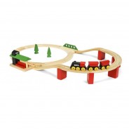 Preisvergleich für Holzspielzeug: Brio 33424 Classic Deluxe-Set 25-teilig Holzeisenbahn