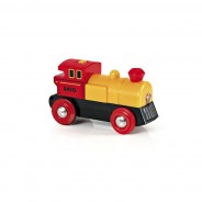Preisvergleich für Holzspielzeug: Brio 33594 gelb-rote Batterielok für Holzschienenbahn