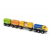 Preisvergleich für Holzspielzeug: Brio 33982 Güterzug mit drei Waggons für Holzeisenbahn