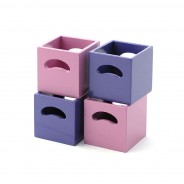 Preisvergleich für Puppen & Zubehör: Dolls House 4223 Kisten Boxen für Regal lila/rosa 1:12 für Puppenhaus