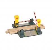 Preisvergleich für Holzspielzeug: Eichhorn 1506 Bahnübergang Schranke magnetisch für Holzeisenbahn