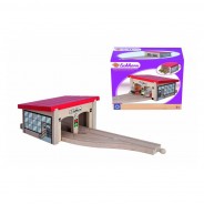 Preisvergleich für Holzspielzeug: Eichhorn 1515 Lokschuppen 6-tlg. Holz für Holzeisenbahn