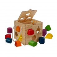 Preisvergleich für Holzspielzeug: Eichhorn 2092 Holz-Steckwürfel, 13tlg., 15x15x15cm