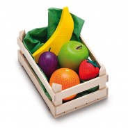Preisvergleich für Küche & Kaufladen: Erzi 28231 Sortiment "Obst" in Kiste Holz für Kaufladen