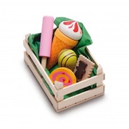 Preisvergleich für Küche & Kaufladen: Erzi 28235 Sortiment "Süßwaren" in Kiste Holz für Kaufladen
