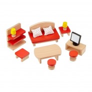 Preisvergleich für Puppen & Zubehör: Puppenmöbel Wohnzimmer,  basic. natur