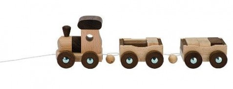Preisvergleich für Holzspielzeug: goki 55921 Holz-Zug mit Bausteinen "Amsterdam" Nature