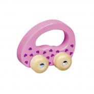 Preisvergleich für Babyspielzeug: goki 55952 Greifauto Holzfahrzeug rosa zum Rollen ab 12 Monate Holz