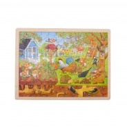 Preisvergleich für Puzzle: goki 57743 Einlegepuzzle "Unser Garten über und unter der Erde"