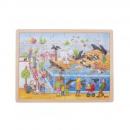 Preisvergleich für Puzzle: goki 57744 Einlegepuzzle "Ausflug in den Zoo" Holz