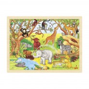 Preisvergleich für Puzzle: goki 57892 Einlege-Puzzle "Afrika" Holz