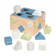 Preisvergleich für Holzspielzeug: goki 58463 Sortierbox Holz Lifestyle Aqua (blau)