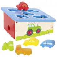 Preisvergleich für Holzspielzeug: goki 58668 Sort Box "Fahrzeuge" Steckspiel Holz
