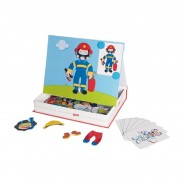 Preisvergleich für Holzspielzeug: goki 58741 Magnetspiel "Verkleiden - Junge" in Buchform