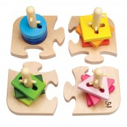 Preisvergleich für Kleinkindspielzeug: Kreatives Steckpuzzle 16tlg.