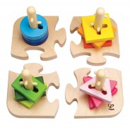 Preisvergleich für Kleinkindspielzeug: Kreatives Steckpuzzle 16tlg.
