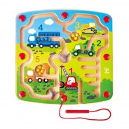 Preisvergleich für Holzspielzeug: Hape E1713 Magnetspiel "Baufahrzeuge" Magnetlabyrinth Motorikspiel Holz