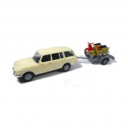 Preisvergleich für Autos: Herpa 420419 Wartburg 353 Tourist mit Anhänger und 2x Simson Maßstab 1:87 Mod...