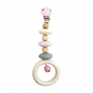 Preisvergleich für Babyspielzeug: Hängespielzeug aus Holz rosa