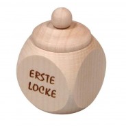 Preisvergleich für Deko & Lampen: Hofmeister 30532 Holzdose "Erste Locke" mit Schraubverschluß