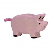 Preisvergleich für Holzspielzeug: Holztiger 80066 Ferkel stehend rosa (ehemals 1510) Holztier