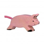 Preisvergleich für Holzspielzeug: Holztiger 80067 Ferkel laufend rosa Holztier