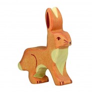 Preisvergleich für Holzspielzeug: Holztiger 80097 Hase Ohren hoch Holztier goki