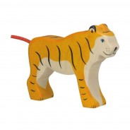Preisvergleich für Holzspielzeug: Holztiger 80136 Tiger stehend 14 cm lang Holztier