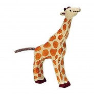 Preisvergleich für Holzspielzeug: Holztiger 80157 Giraffe klein fressend Holztier goki