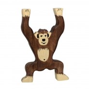 Preisvergleich für Holzspielzeug: Holztiger 80169 Schimpanse stehend Affe Holztier