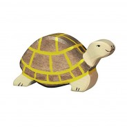 Preisvergleich für Holzspielzeug: Holztiger 80545 Schildkröte braun-gelb Holzfigur Holztier