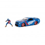 Preisvergleich für Autos: Jada 253225007 Ford Mustang GT blau/weiss/rot "Captain America" Maßstab 1:24 ...