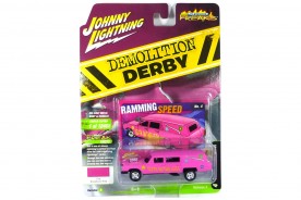 Preisvergleich für Autos: Johnny Lightning JLSF021A-4 Cadillac Custom Haulin Hearse rosa - Demolition D...