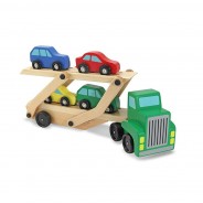 Preisvergleich für Holzspielzeug: Melissa & Doug 14096 Autotransporter mit 4 Autos Holz