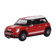 Preisvergleich für Autos: Oxford 76NMN007 Mini Cooper rot/weiss Maßstab 1:76 Modellauto