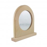 Preisvergleich für Puppen & Zubehör: Rülke 22284 Spiegel "Rustikal" für Schlafzimmer Holz Erzgebirge 1:12 Puppenhaus