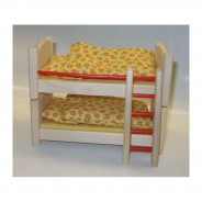 Preisvergleich für Puppen & Zubehör: Rülke 22687 Etagenbett "Filius" Doppelstockbett 1:12 für Puppenhaus