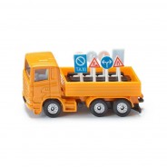 Preisvergleich für Autos: Siku 1322 Scania LKW mit Verkehrszeichen orange (Blister)