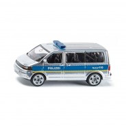 Preisvergleich für Autos: Siku 1350 VW T5 Facelift "Polizei" Mannschaftswagen silber/blau mit gelben St...