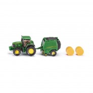 Preisvergleich für Autos: Siku 1665 John Deere Traktor mit Ballenpresse grün (Blister)