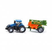 Preisvergleich für Autos: Siku 1668 New Holland Traktor mit Feldspritze blau (Blister)