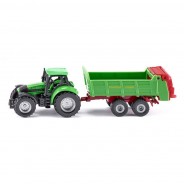 Preisvergleich für Autos: Siku 1673 Deutz Traktor mit Strautmann Universalstreuer grün (Blister)