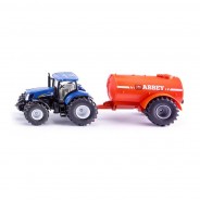Preisvergleich für Autos: Siku 1945 New Holland Traktor mit Ein-Achs-Güllefass blau/orange Maßstab 1:50...