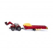 Preisvergleich für Autos: Siku 1996 Massey Ferguson Traktor mit Förderband rot/gelb Maßstab 1:50 Modell...